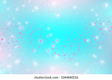 Structure molecule and communication. Dna, atom, neurons. Scientific molecule background for medicine, science technology chemistry. Vector illustration.