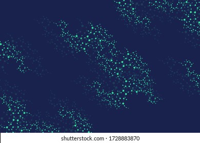 Structure molecule and communication. Dna, atom, neurons. Scientific concept for your design. Connected lines with dots. Medical, technology, chemistry, science background. Vector illustration.