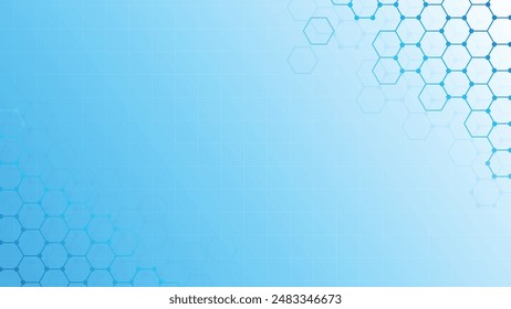 Structure molecule and communication. Dna, atom, neurons. Scientific concept for your design. Connected lines with dots. Medical, technology, chemistry, science background