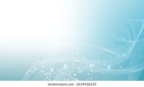 Structure molecule and communication. Dna, atom, neurons. Scientific concept for your design. Connected lines with dots. Medical, technology, chemistry, science background. Vector illustration