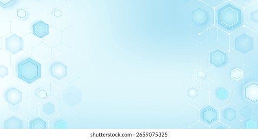 Molécula de estrutura e comunicação Dna, átomo, neurônios. Conceito científico para o seu design. Linhas conectadas com pontos. Médico, tecnologia, química, ciência de fundo. ilustração