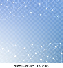 Structure molecule and communication Dna, atom, neurons. Science concept for your design. Connected lines with dots. Medical, technology, chemistry, science background. Vector illustration