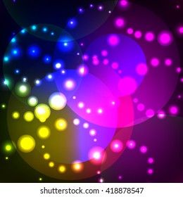 Structure molecule and communication Dna, atom, neurons. Science concept for your design. Abstract round form. Medical, technology, chemistry, science background. Vector illustration