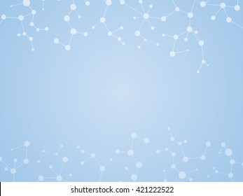Structure molecule and communication Dna, atom, neurons. Science concept for your design. Connected lines with dots. Medical, technology, chemistry, science background. Vector illustration.