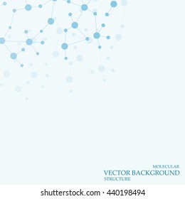 Structure molecule and communication Dna, atom, neurons. Science concept for your design. Vector illustration.
