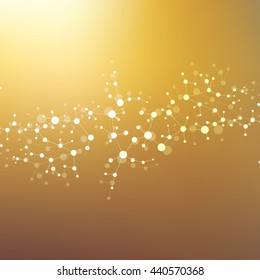 Structure molecule and communication Dna, atom, neurons. Science concept for your design. Vector illustration.