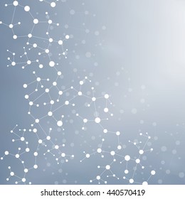 Structure molecule and communication Dna, atom, neurons. Science concept for your design. Vector illustration.