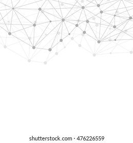 Structure molecule and communication Dna, atom, neurons. Science concept for your design. Connected lines with dots. Medical, technology, chemistry, science background. Vector illustration