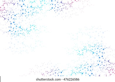 Structure molecule and communication Dna, atom, neurons. Science concept for your design. Connected lines with dots. Medical, technology, chemistry, science background. Vector illustration