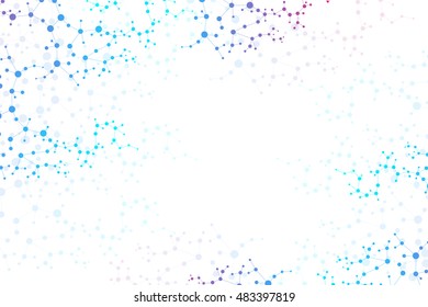 Structure molecule and communication Dna, atom, neurons. Science concept for your design. Connected lines with dots. Medical, technology, chemistry, science background. Vector illustration