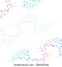 Structure molecule and communication Dna, atom, neurons. Science concept for your design. Connected lines with dots. Medical, technology, chemistry, science background. Vector illustration
