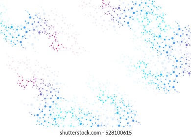 Structure molecule and communication. Dna, atom, neurons. Scientific concept for your design. Connected lines with dots. Medical, technology, chemistry, science background. Vector illustration