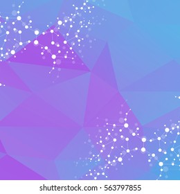 Structure molecule and communication. Dna, atom, neurons. Scientific concept for your design. Connected lines with dots. Medical, technology, chemistry, science background. Vector illustration