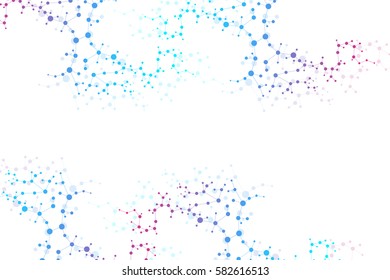 Structure molecule and communication. Dna, atom, neurons. Scientific concept for your design. Connected lines with dots. Medical, technology, chemistry, science background. Vector illustration