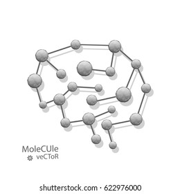 Structure molecule and communication Dna, atom, neurons. Science concept for your design. Connected lines with dots. Medical, technology, chemistry, science background. Vector illustration