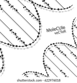 Structure molecule and communication Dna, atom, neurons. Science concept for your design. Connected lines with dots. Medical, technology, chemistry, science background. Vector illustration