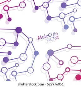 Structure molecule and communication Dna, atom, neurons. Science concept for your design. Connected lines with dots. Medical, technology, chemistry, science background. Vector illustration