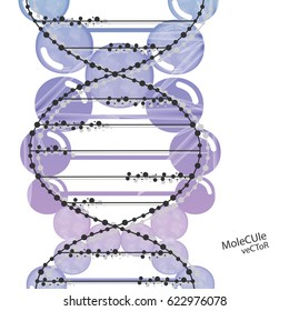 Structure molecule and communication Dna, atom, neurons. Science concept for your design. Connected lines with dots. Medical, technology, chemistry, science background. Vector illustration