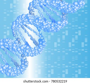 Structure molecule and communication. Dna, atom, neurons. Scientific concept for your design. Connected lines with dots. Medical, technology, chemistry, science background. Vector illustration