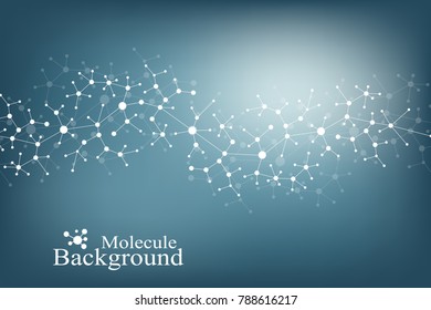 Structure molecule and communication. Dna, atom, neurons. Scientific molecule background for medicine, science technology chemistry. Vector illustration.