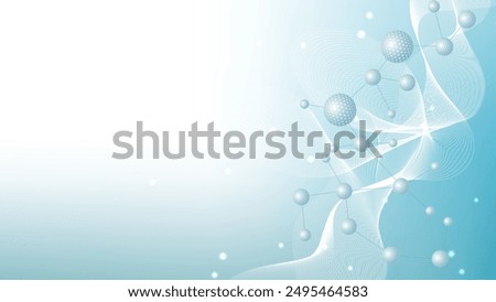 Structure molecule and communication Dna, atom, neurons. Science concept for your design. Connected lines with dots. Medical, technology, chemistry, science background. Vector illustration.