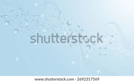 Structure molecule and communication. Dna, atom, neurons. Scientific concept for your design. Connected lines with dots. Medical, technology, chemistry, science background. Vector illustration.