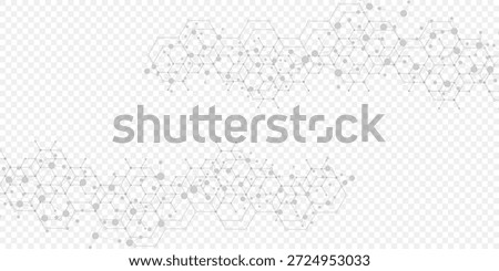 Structure molecule and communication Dna, atom, neurons. Science concept for your design. Connected lines with dots. Medical, technology, chemistry, science background. illustration.