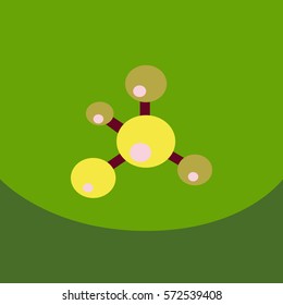 Structure molecule and communication Dna of atomand neurons. Science concept for your connected lines with dots. Medical technology and chemistry science and icons with Vector illustration