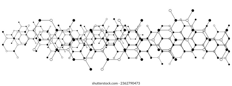 Structure molecule and communication icon. Connected lines with dots. Design for medical, technology, chemistry, science background.