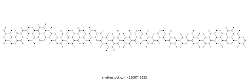 Molécula de estrutura e ícone de comunicação. Linhas conectadas com pontos. Design para medicina, tecnologia, química, fundo científico.