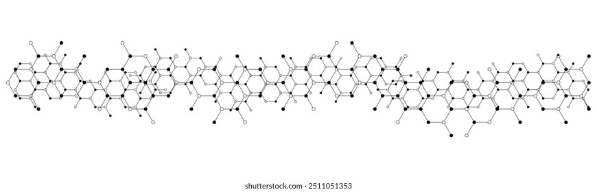 Structure molecule and communication icon. Connected lines with dots. Design for medical, technology, chemistry, science background.