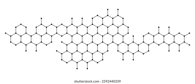 Structure molecule and communication icon. Connected lines with dots. Design for medical, technology, chemistry, science background.