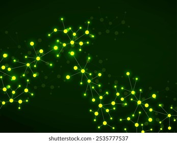 Estructura, molécula y comunicación, antecedentes científicos. Medicina, ciencia y tecnología. Ilustración vectorial
