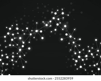 Structure molecule and communication, scientific background. Medicine, science and technology. Vector illustration