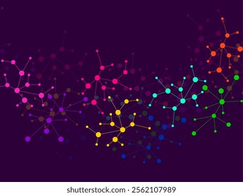 Structure molecule and communication, scientific background. Technology communication structure. Vector illustration