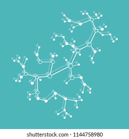 Structure of molecule and communication. Scientific concept. Medical, chemistry, science.