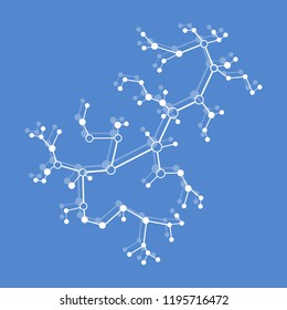 Structure of molecule and communication. Scientific concept. Medical, chemistry, science.