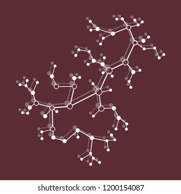 Structure of molecule and communication. Scientific concept. Medical, chemistry, science.