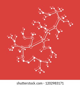 Structure of molecule and communication. Scientific concept. Medical, chemistry, science.