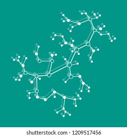 Structure of molecule and communication. Scientific concept. Medical, chemistry, science.