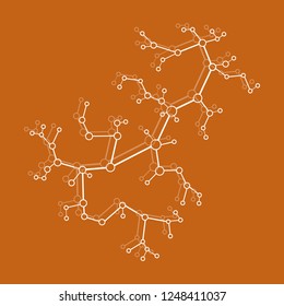Structure of molecule and communication. Scientific concept. Medical, chemistry, science.