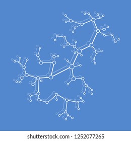 Structure of molecule and communication. Scientific concept. Medical, chemistry, science.