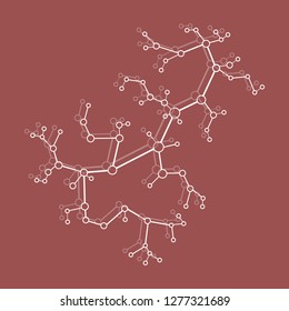 Structure of molecule and communication. Scientific concept. Medical, chemistry, science.