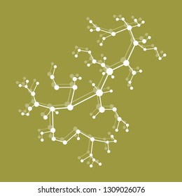 Structure of molecule and communication. Scientific concept. Medical, chemistry, science.