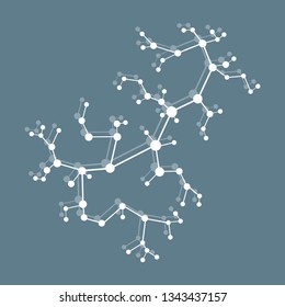 Structure of molecule and communication. Scientific concept. Medical, chemistry, science.