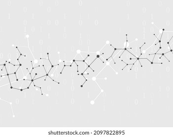 Structure molecule and communication.Scientific concept for your design