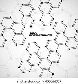 Structure molecule of DNA. Abstract background, vector illustration, eps 10