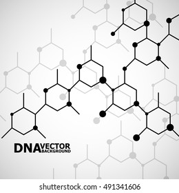 Structure molecule of DNA. Abstract background. Vector illustration. Eps10