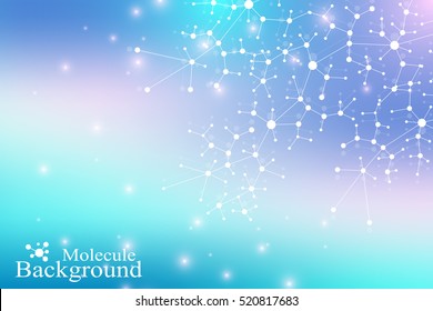 Structure Molecule DNA. Atom. Molecule and communication background for medicine, science, technology, chemistry. Medical scientific backdrop