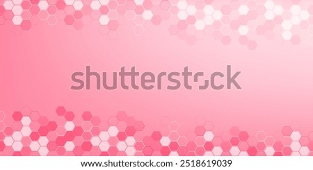Structure molecule DNA, atom, neurons. Scientific banner collagen pink structure. Medical, technology, chemistry and scientific concept. Vector illustration